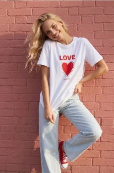 Різдвяна футболка з котом - білий