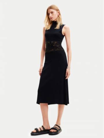 Desigual Повсякденна сукня Nueva York 24SWVK11 Чорний Regular Fit Desigual Повсякденна сукня Nueva York 24SWVK11 Чорний Regular Fit