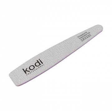 Пилка для ногтей Kodi Professional 220/220 грит конусная, светло-серая, 178*32*4 мм Пилка для ногтей Kodi Professional 220/220 грит конусная, светло-серая, 178*32*4 мм