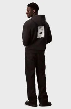 Мужское черное худи CLASSIC KATE Черный S Calvin Klein LV040409MF