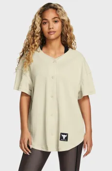 Женская бежевая рубашка Pjt Rck Easy Go Over Shirt Бежевый M Under Armour 1382707-273