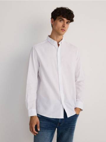 Reserved - MEN`S SHIRT - білий - ZU329-00X Reserved - MEN`S SHIRT - білий - ZU329-00X