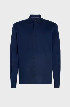 Мужская темно-синяя рубашка CL KNITTED SOLID RF Синий 40 Tommy Hilfiger MW0MW36373