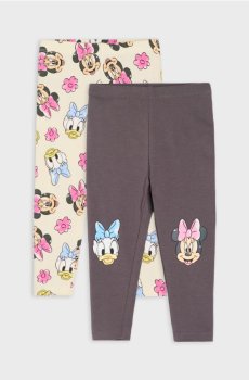 Набір з 2 бавовняних легінсів Daisy and Minnie - темно-сірий
