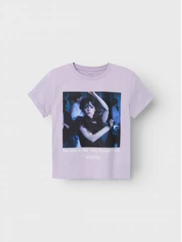 NAME IT Футболка WEDNESDAY 13228850 Фіолетовий Boxy Fit