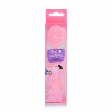 Массажная щеточка для очищения кожи Just Kawaii Flamingo с лопаткой для нанесения масок, розовая, 1 шт Массажная щеточка для очищения кожи Just Kawaii Flamingo с лопаткой для нанесения масок, розовая, 1 шт
