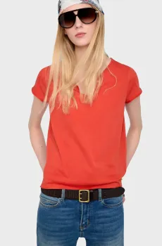 Женская оранжевая футболка Оранжевый M ZADIG&VOLTAIRE JWTN02681_SPICE