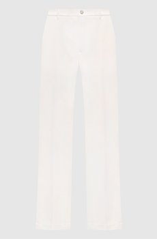 Брюки цвета айвори с шерстью