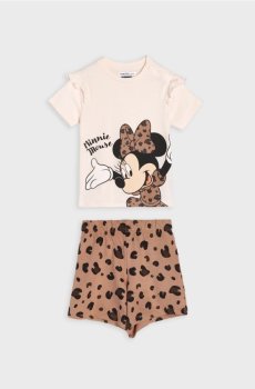 Комплект із футболки з шортами Minnie Mouse - кремовий