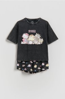 Reserved - Піжама Hello Kitty and Friends - темно-сірий - 633IN-90X