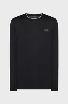 Мужской черный лонгсилв Черный L Karl Lagerfeld 554200.755001;990