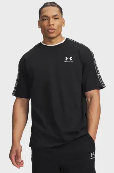 Мужская черная футболка UA Icon HWT Tee Taped-BLK Черный S Under Armour 6013401-008