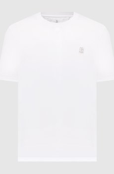 Белая футболка с эмблемой