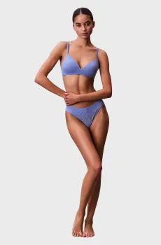 Женские голубые трусики LOW RISE THONG Голубой S Calvin Klein LV00QD5282