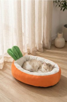 Лежанка для тварин у формі моркви - жовтий