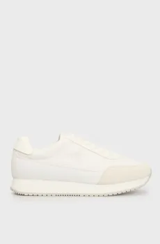 Женские белые кроссовки RETRO RUNNER LOW LACEUP CANVAS Белый 38 Calvin Klein YW0YW01888