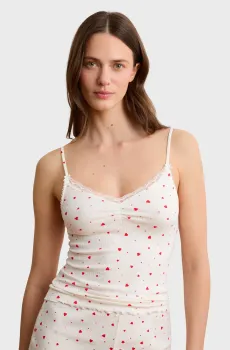 Женский белый топ с узором VANITY GOURMANDE Белый M Etam 6557633