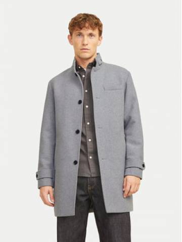 Jack&Jones Вовняне пальто Melton 12258672 Сірий Regular Fit Jack&Jones Вовняне пальто Melton 12258672 Сірий Regular Fit
