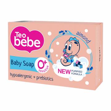 Детское твердое мыло Teo Bebe Аlmond Оil, 75 г Детское твердое мыло Teo Bebe Аlmond Оil, 75 г