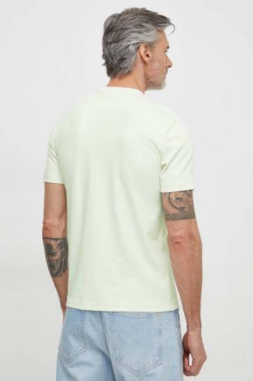 Хлопковая футболка Calvin Klein мужская цвет зелёный однотонная K10K109894 Хлопковая футболка Calvin Klein мужская цвет зелёный однотонная K10K109894