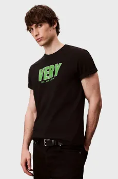 Мужская черная футболка SS 20S SN VERY Черный L Calvin Klein Jeans LV04RD800G