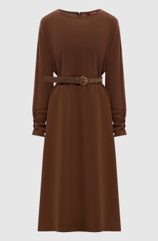 Коричневое платье миди ZERBINO