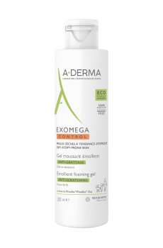 Восстанавливающий гель для душа A-Derma Exomega Control Emollient Foaming Gel Anti-Scratching  против царапин, 200 мл