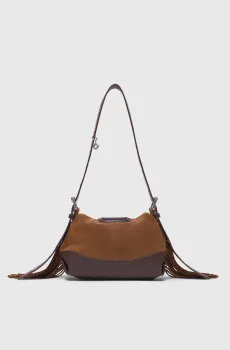 Женская рыжая замшевая сумка Miss M Рыжий ONESIZE MAJE MFASA01351_Camel-Brown