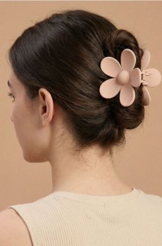 Затискач для волосся - пастельний рожевий