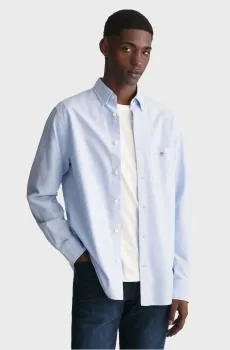 Мужская голубая рубашка REG OXFORD Голубой 3XL Gant 3000200