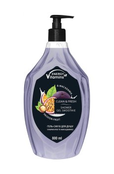 Гель-смузи для душа Energy of Vitamins Shower Gel Smoothie Passion Fruit & Macadamia, 800 мл