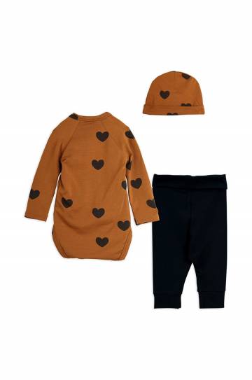 Комплект для младенцев Mini Rodini цвет коричневый Комплект для младенцев Mini Rodini цвет коричневый