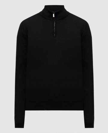 Черный джемпер TERNI из кашемира и шелка