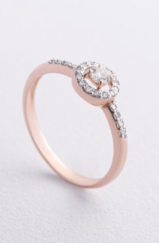 Золотое кольцо с бриллиантами 12234аг