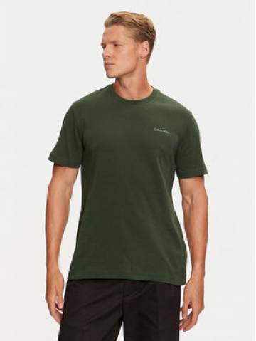 Calvin Klein Футболка Micro Logo Interlock K10K109894 Зелений Regular Fit Calvin Klein Футболка Micro Logo Interlock K10K109894 Зелений Regular Fit
