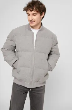 Мужской серый пуховик Серый M PRPY PMOUTSKF0025