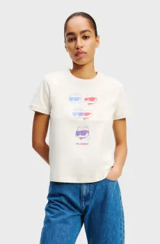 Женская белая футболка IKON COLOUR Белый XS Karl Lagerfeld A2W17112