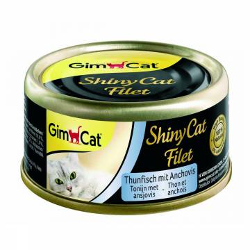Влажный корм для кошек GimCat Shiny Cat Filet Тунец с анчоусами, 70 г Влажный корм для кошек GimCat Shiny Cat Filet Тунец с анчоусами, 70 г