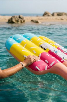 Надувний матрац - жовтий