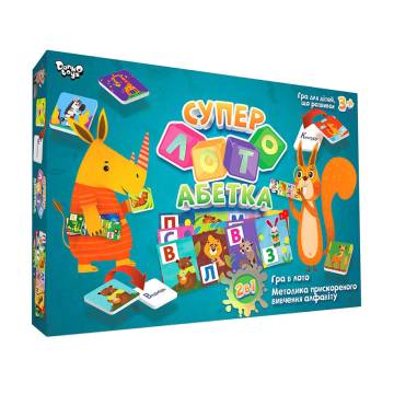 Настольная игра Danko Toys Супер лото азбука, от 3 лет (СЛА-01U)
