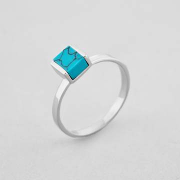 Серебряное кольцо Minimal 1838-blue-16 16 Серебряное кольцо Minimal 1838-blue-16 16