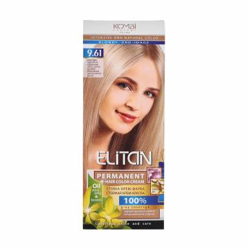 Стойкая крем-краска для волос Elitan Permanent Hair Color Cream 9.61 Жемчужно светло-светло русый, 115 мл Стойкая крем-краска для волос Elitan Permanent Hair Color Cream 9.61 Жемчужно светло-светло русый, 115 мл