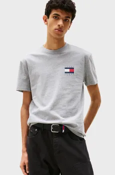 Мужская серая футболка TJM REG FLAG Серый M Tommy Jeans DM0DM21910