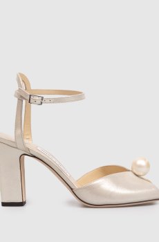 Золотые кожаные босоножки Sacora