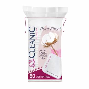 Ватные диски Cleanic Pure Effect квадратные, 50 шт Ватные диски Cleanic Pure Effect квадратные, 50 шт
