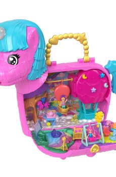 Игровой набор Polly Pocket Праздничная вечеринка единорогов, 25 сюрпризов, от 4 лет, 30.7*30.7*11.7 см (HYD96)