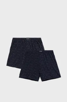 Мужские темно-синие трусы с узором (2 шт) Синий XL Atlantic 2MBX-056