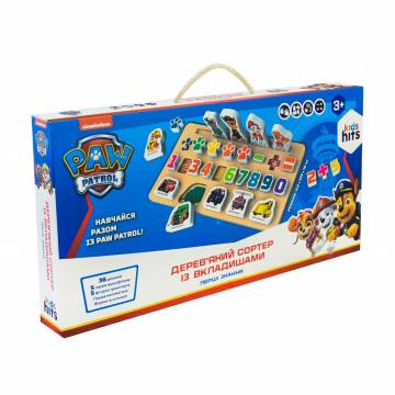 Игрушка Kids Hits Paw Patrol Деревянный сортер с вкладышами, от 3 лет, 42*4.5*21.5 см (KH20/040) Игрушка Kids Hits Paw Patrol Деревянный сортер с вкладышами, от 3 лет, 42*4.5*21.5 см (KH20/040)