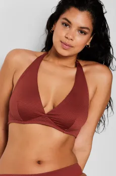 Женский терракотовый лиф от купальника  IDYLLIQUE Бордовый 70C Etam 6544703
