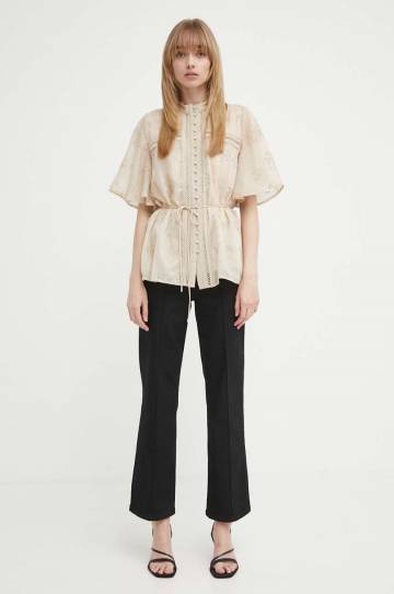 Рубашка Bruuns Bazaar GillywineBBMatea shirt женская цвет бежевый regular BBW3970 Рубашка Bruuns Bazaar GillywineBBMatea shirt женская цвет бежевый regular BBW3970